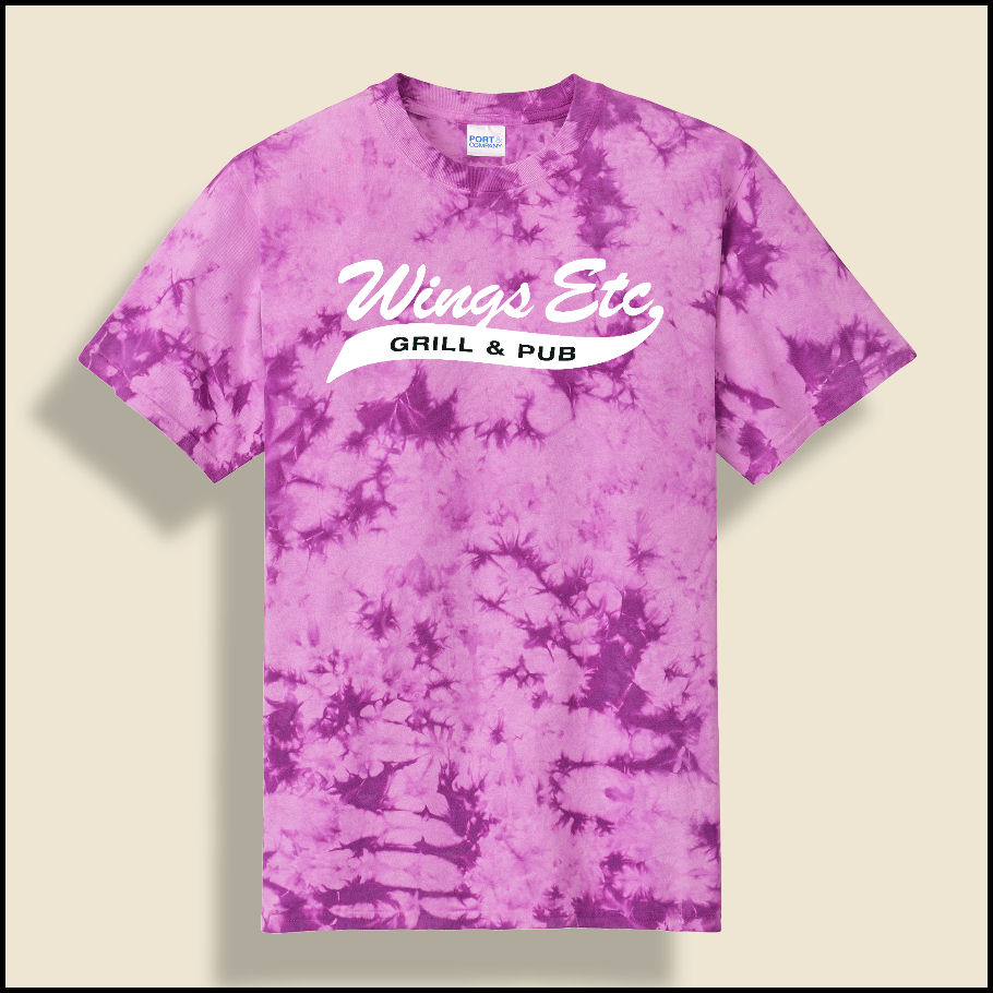 Purple Wings Etc. Crystal Tie Dyed T-Shirt